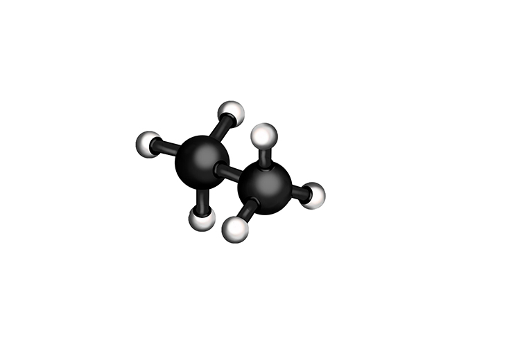 3d image of an ethane molecule